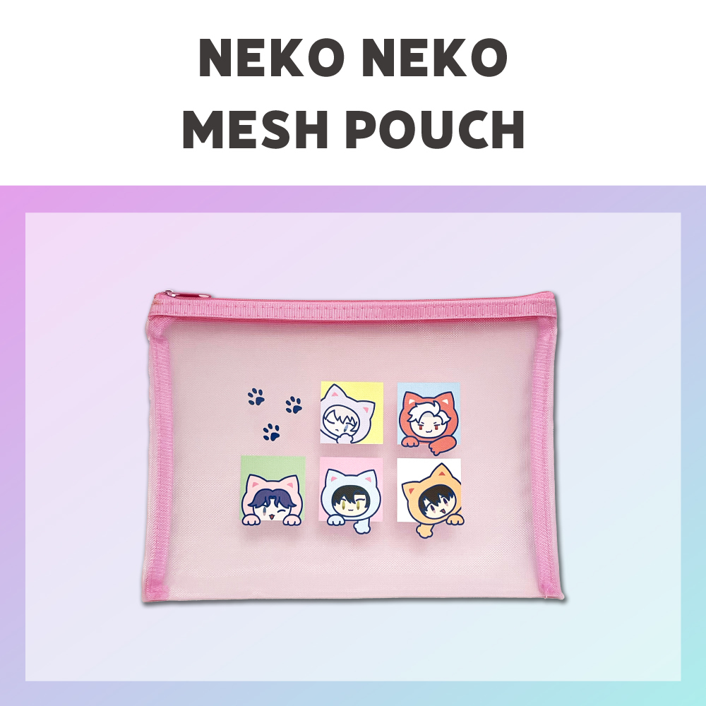 【恋と深空】ねこねこメッシュポーチ