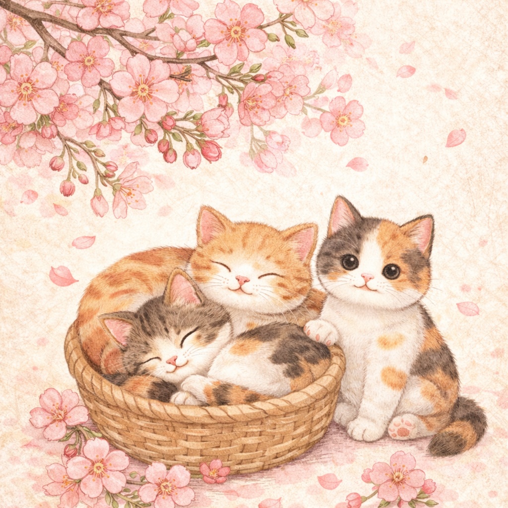 ほっこり猫の和ごころデジタルペーパー