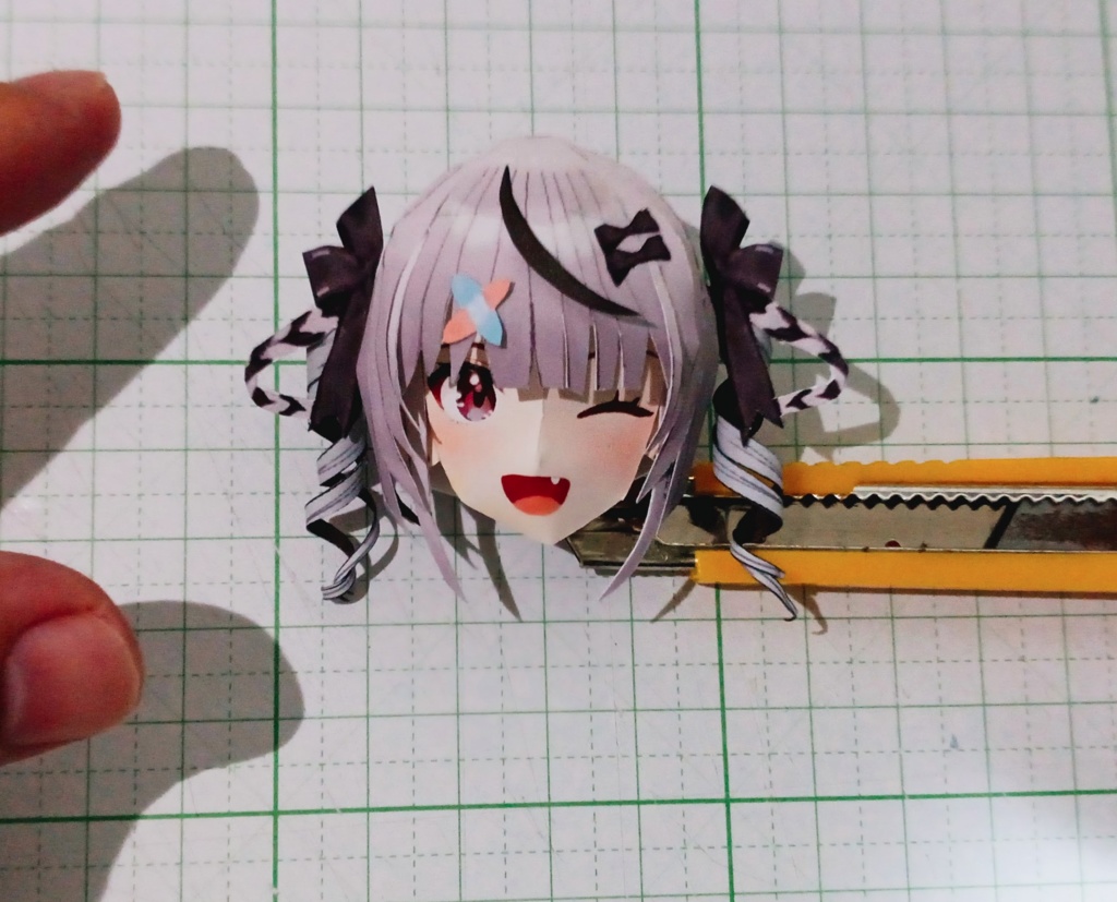 ペーパークラフト【無料DL】沙花叉クロエ(ホロライブ) お顔のみサンプル