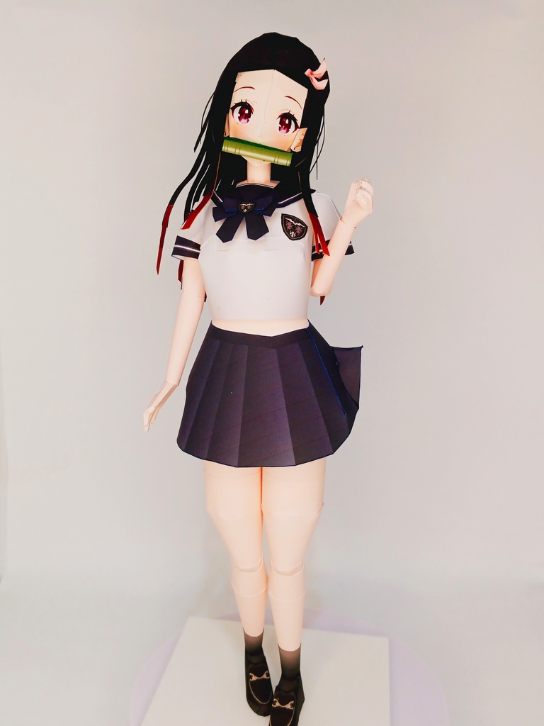 ペーパークラフト【無料DL】竈門禰豆子(鬼滅の刃) お顔のみサンプル