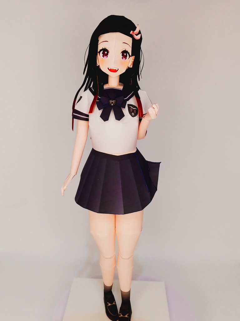 ペーパークラフト【無料DL】竈門禰豆子(鬼滅の刃) お顔のみサンプル