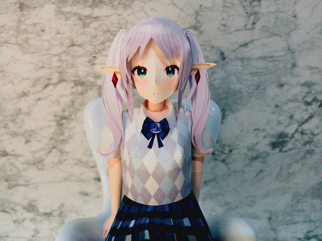 ペーパークラフト【無料DL】フリーレン(葬送のフリーレン) お顔のみサンプル