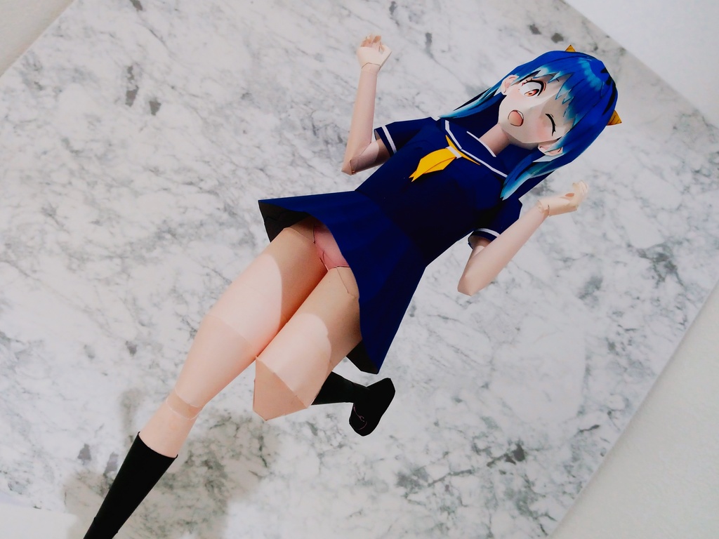 ペーパークラフト【無料DL】ラムちゃん(うる星やつら) お顔のみサンプル