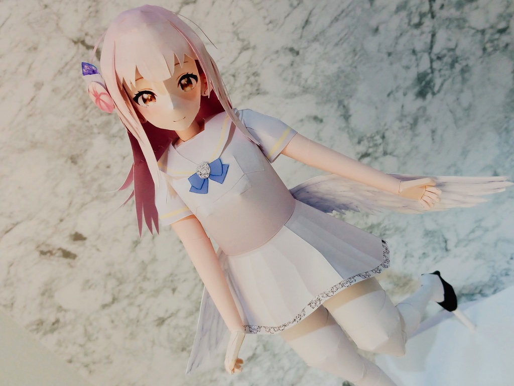 ペーパークラフト【無料DL】聖園ミカ(ブルーアーカイブ)お顔のみサンプル