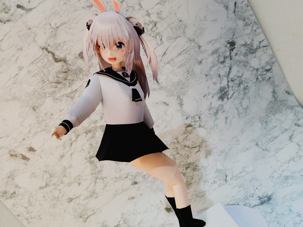 ペーパークラフト【無料DL】オリジナル美少女フィギュア かわいさ満点!ウサ耳ちゃん