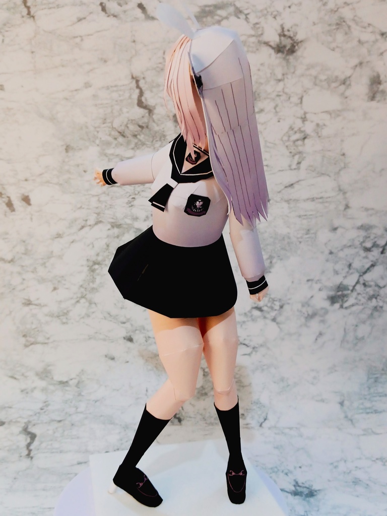 ペーパークラフト【無料DL】オリジナル美少女フィギュア かわいさ満点!ウサ耳ちゃん