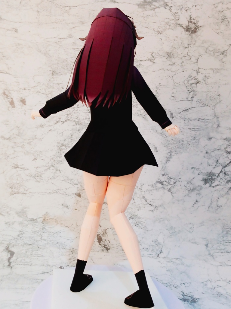 ペーパークラフト【無料DL】オリジナル美少女フィギュア お手軽着せ替えちゃん