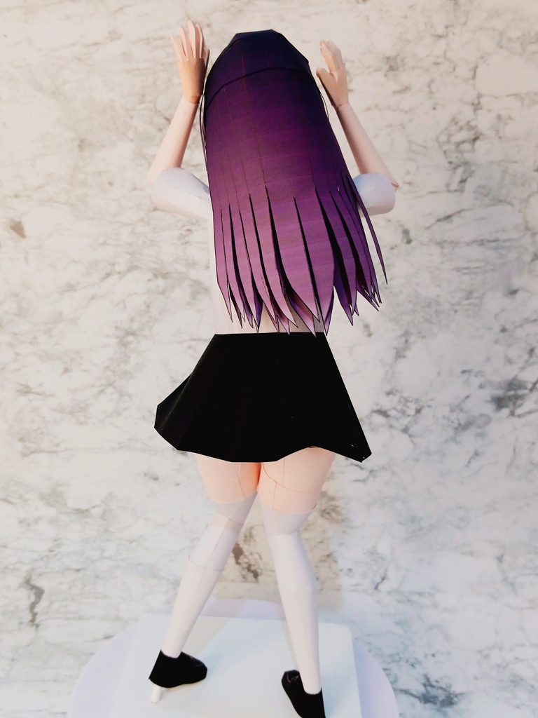 ペーパークラフト【無料DL】オリジナル美少女フィギュア ウサギポーズちゃん