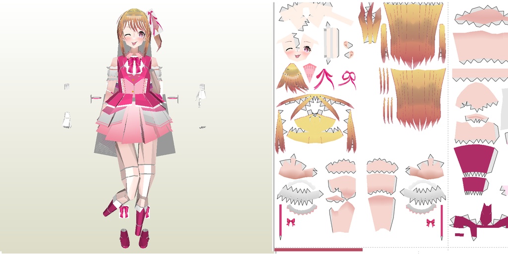 ペーパーフィギュア【無料DL】星野ルビー(推しの子) 美少女フィギュア