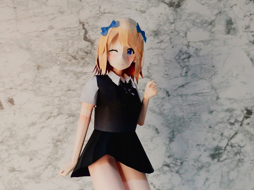 ペーパーフィギュア【展開図】オリジナル美少女 キャストオフガールちゃん