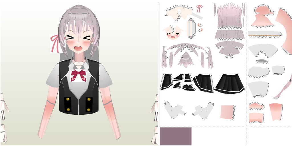 ペーパーフィギュア【無料DL】アーリャ(時々ボソッとロシア語でデレる隣のアーリャさん) 美少女フィギュア