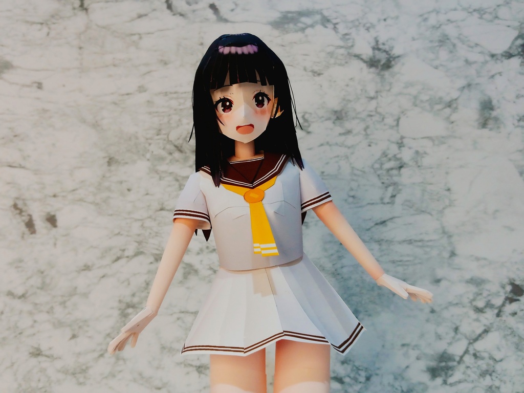 ペーパーフィギュア【無料DL】温水佳樹(負けヒロインが多すぎる!) 美少女フィギュア