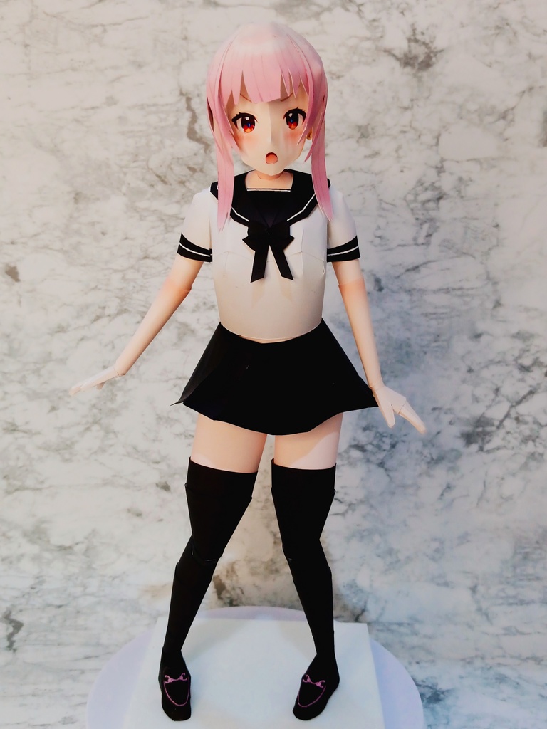 ペーパーフィギュア【無料DL】オリジナル美少女フィギュア 変身ヒロインメカスーツちゃん