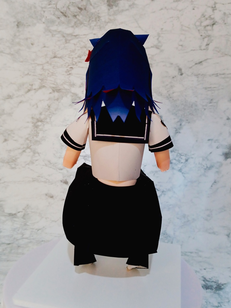 ペーパーフィギュア【無料DL】オリジナル美少女フィギュア ケモ耳がおーちゃん