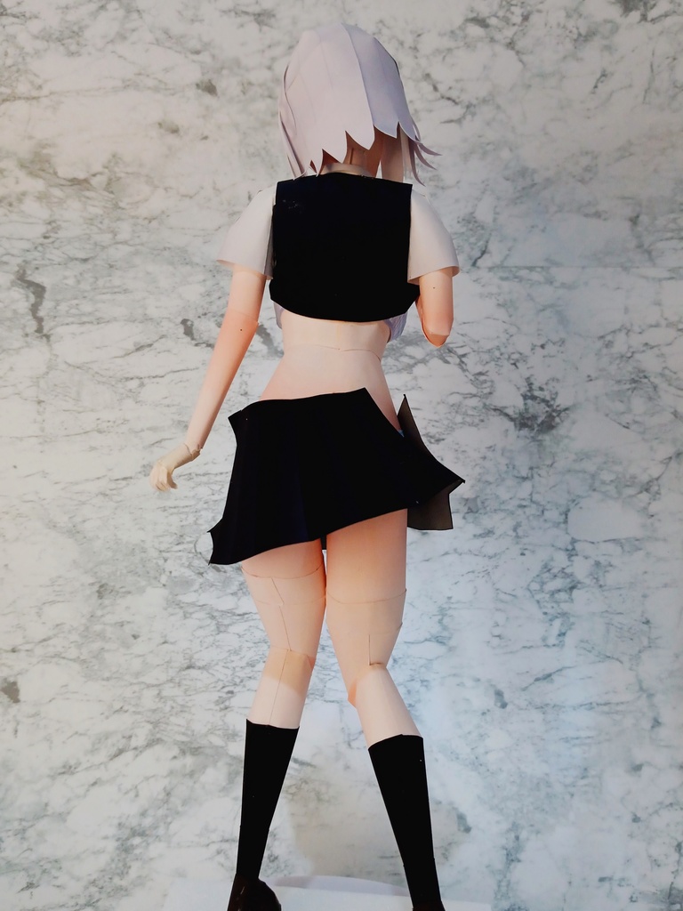 ペーパーフィギュア【無料DL】オリジナル美少女フィギュア どこまで豊かちゃん