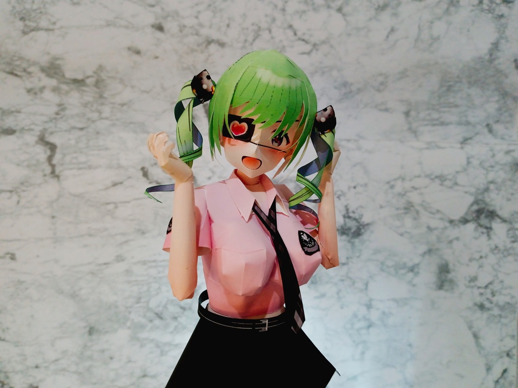 ペーパーフィギュア【無料DL】オリジナル美少女フィギュア 中二病コスちゃん