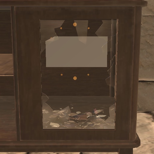 割れた窓ガラス