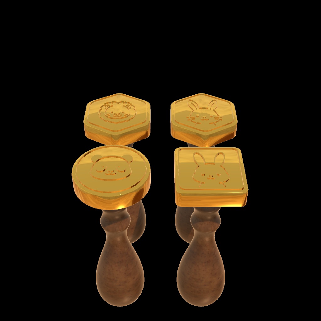 動物スタンプセット 絵柄13種×枠形状3種