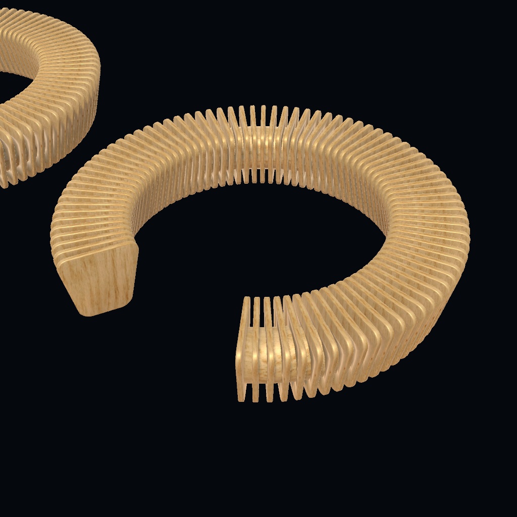 木のベンチ 2種