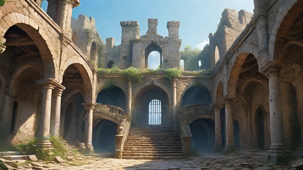 廃墟 まとめパック 背景素材 1920x1080(6種 6枚 = 36枚)セール中