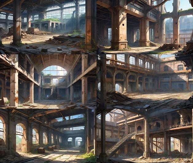 廃墟 まとめパック 背景素材 1920x1080(6種 6枚 = 36枚)セール中