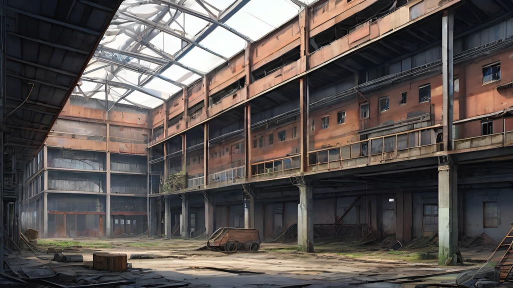 廃墟 工場 背景素材 1920 x 1080 （40枚）