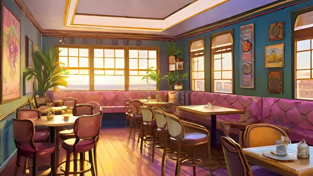 ボヘミアンなカフェ 背景素材 1920x1080(40枚)