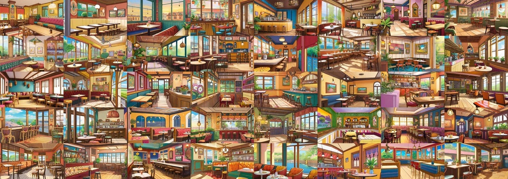 ボヘミアンなカフェ 背景素材 1920x1080(40枚)