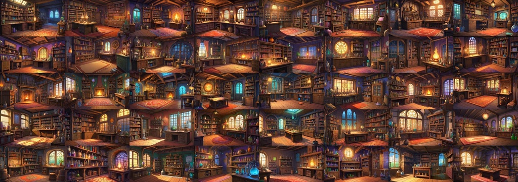 ファンタジー風魔法使いのラボ 背景画像 1920x1080(40枚)