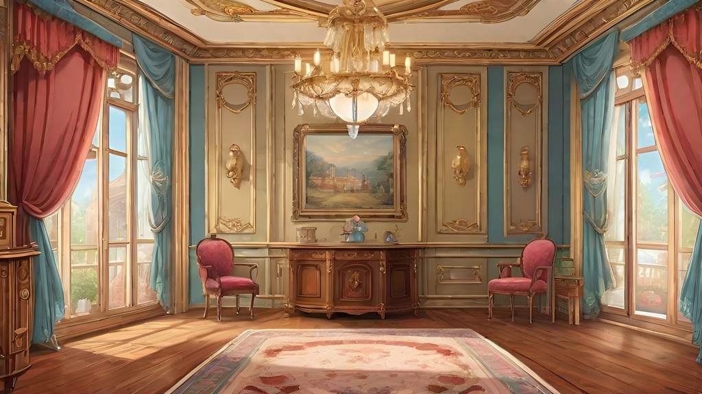 豪華で高級な洋風の部屋1920x1080(各7種それぞれ10~40枚 合計250枚)背景素材イラスト