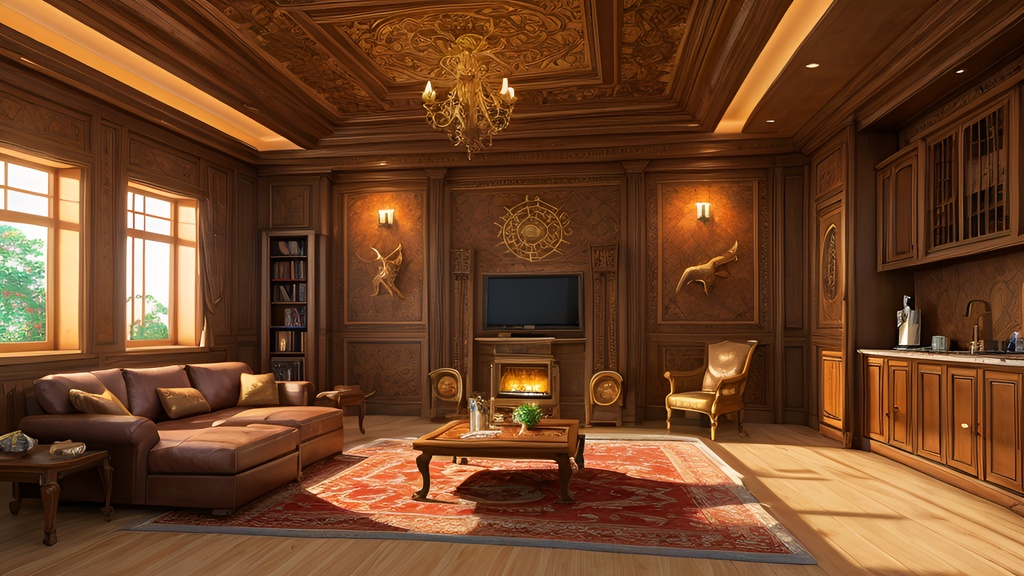 豪華で高級な洋風の部屋1920x1080(各7種それぞれ10~40枚 合計250枚)背景素材イラスト