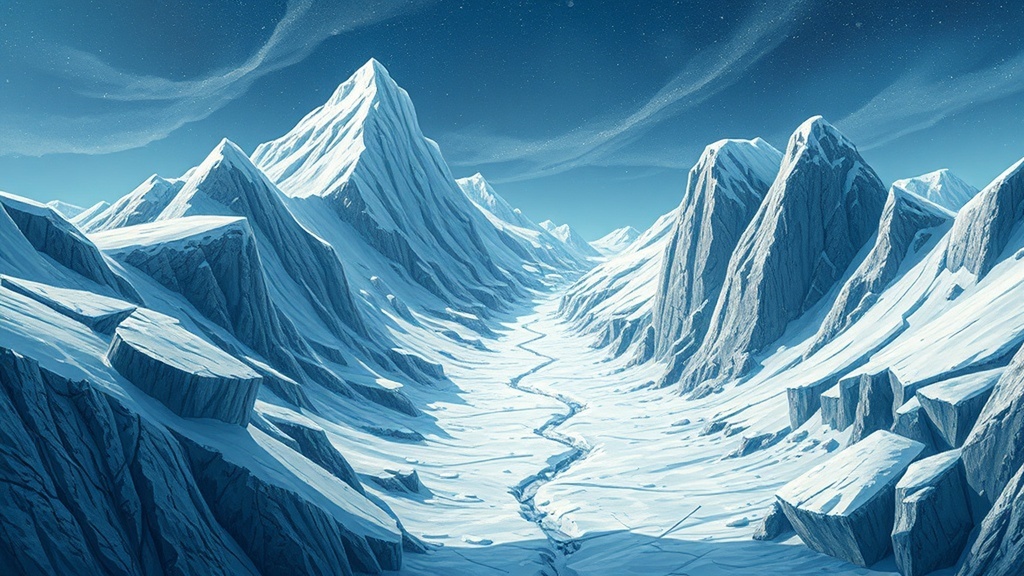 氷の城、氷のダンジョン洞窟、氷山 アニメ風 背景素材 1920x1080 (40枚)