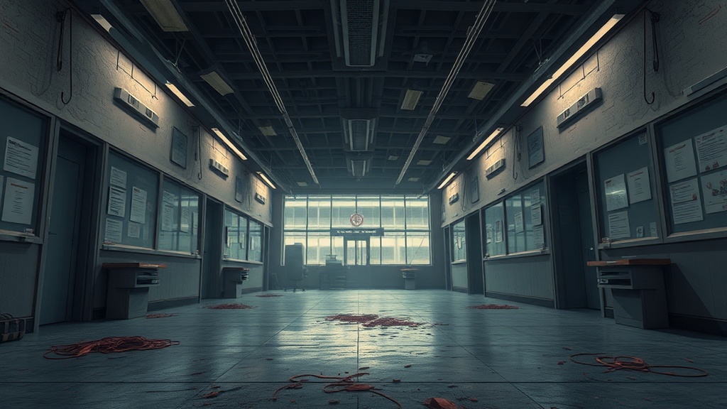 廃墟、廃ビル、廃工場、廃病院 アニメ風 背景素材 1920x1080 (40枚)