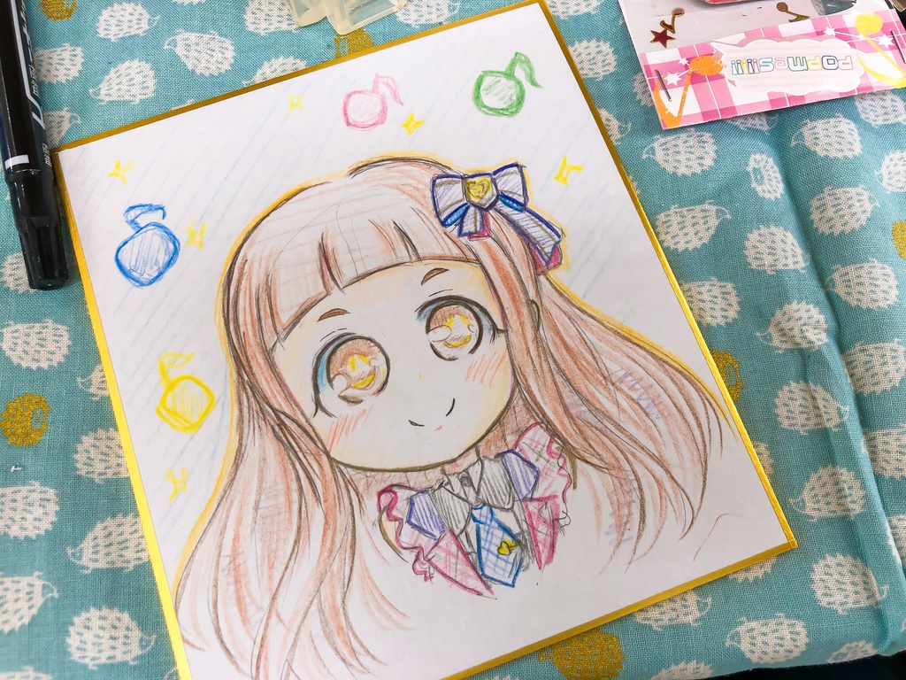 新年のご挨拶お絵描き色紙(2022年)