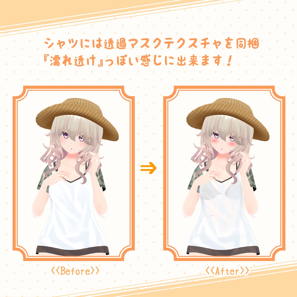 オリジナル3Dモデル 『水着&シャツセット(Ronoちゃん用)』