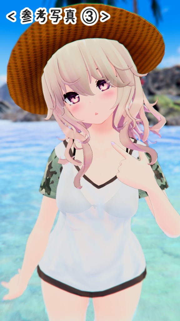 オリジナル3Dモデル 『水着&シャツセット(Ronoちゃん用)』