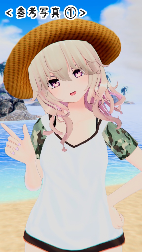 オリジナル3Dモデル 『水着&シャツセット(Ronoちゃん用)』