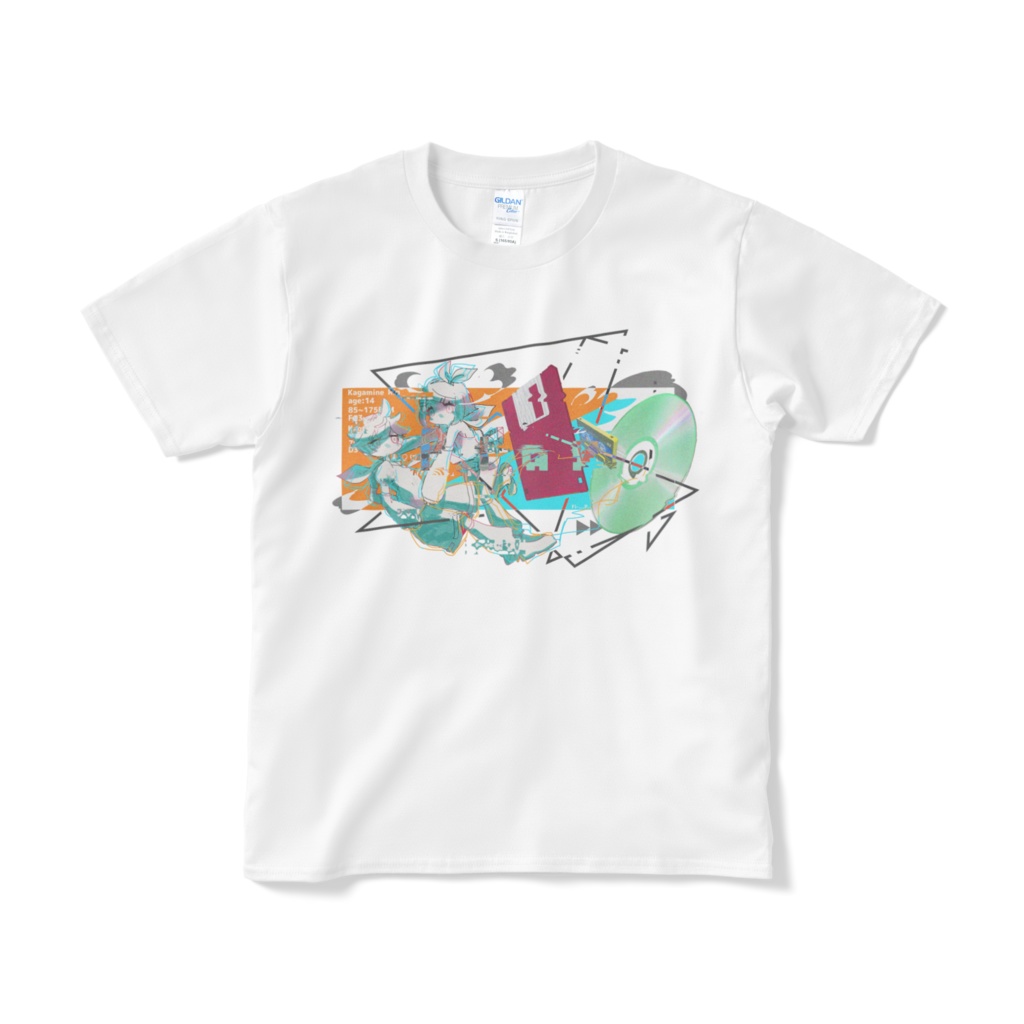 鏡音リン･レン記録媒体Tシャツ【White】