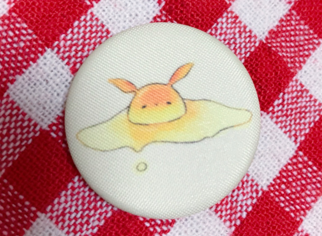 【COMITIA123】うさぎ×なまたまご 布製バッジ