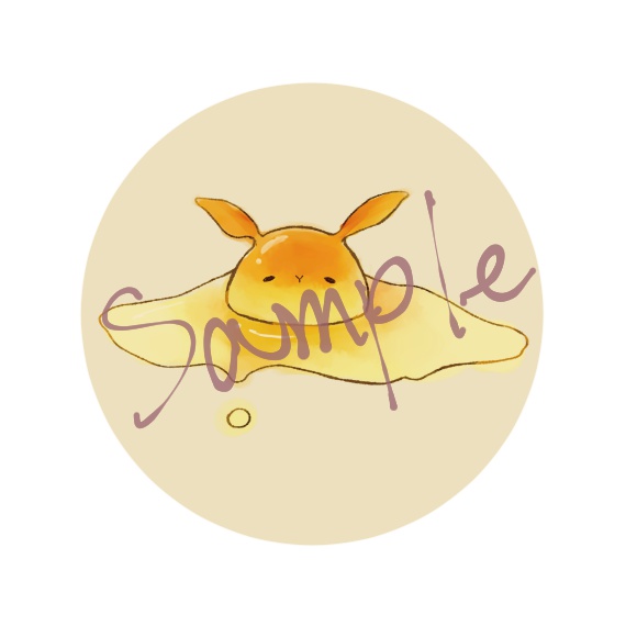 【COMITIA123】うさぎ×なまたまご　布製バッジ