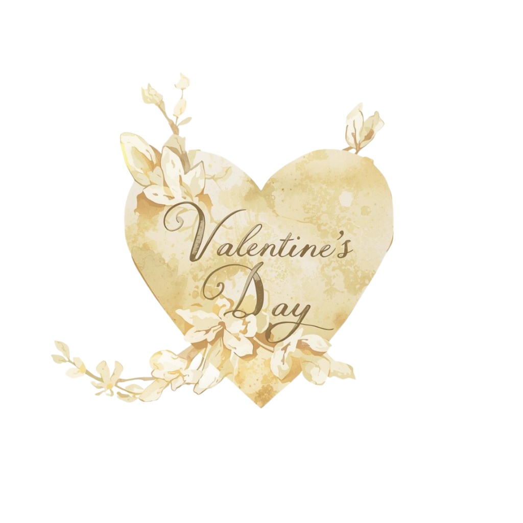 アンティーク水彩 バレンタインクリップアート18セット(PNG背景透過)
