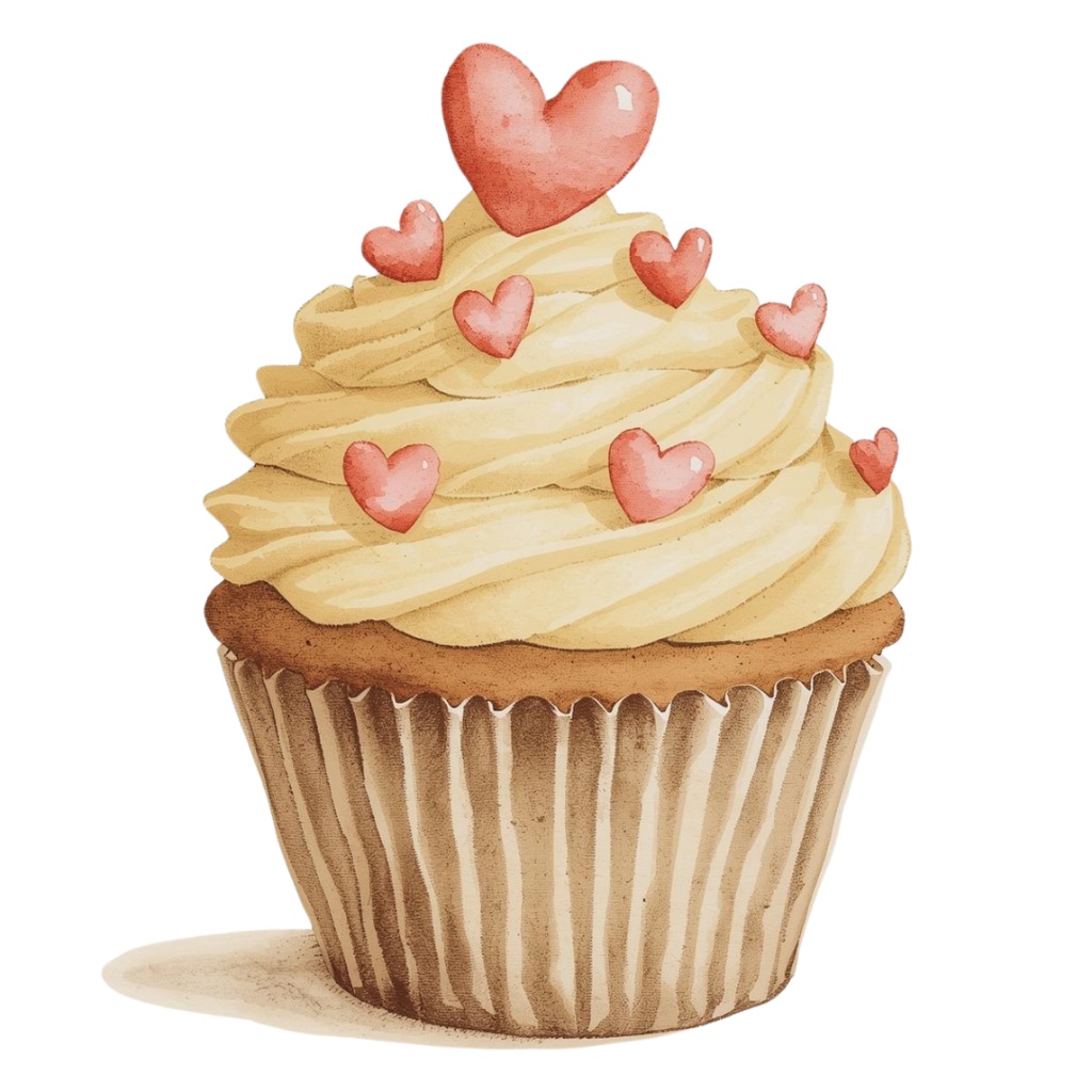 アンティーク水彩 バレンタインクリップアート18セット(PNG背景透過)