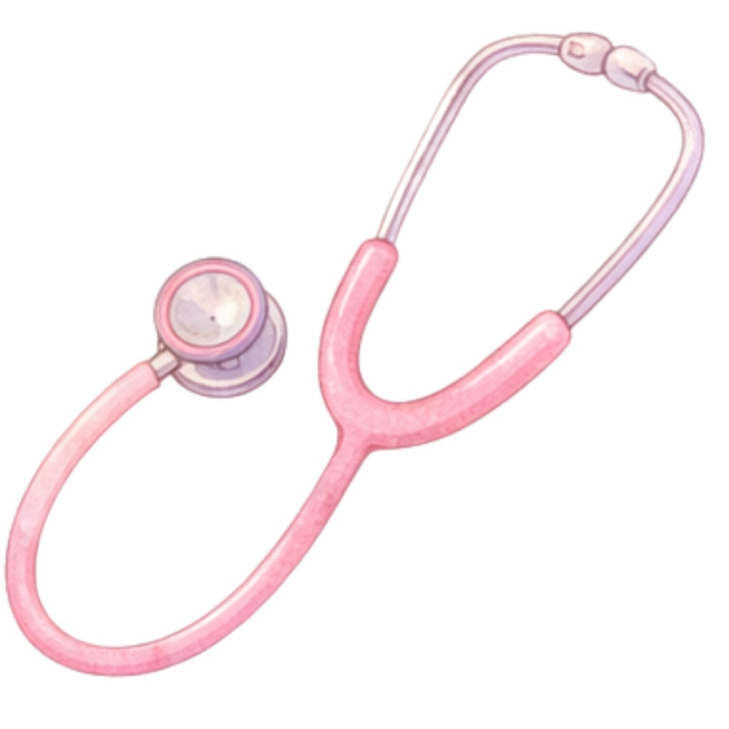 ふわふわ水彩 ナースイラストクリップアート