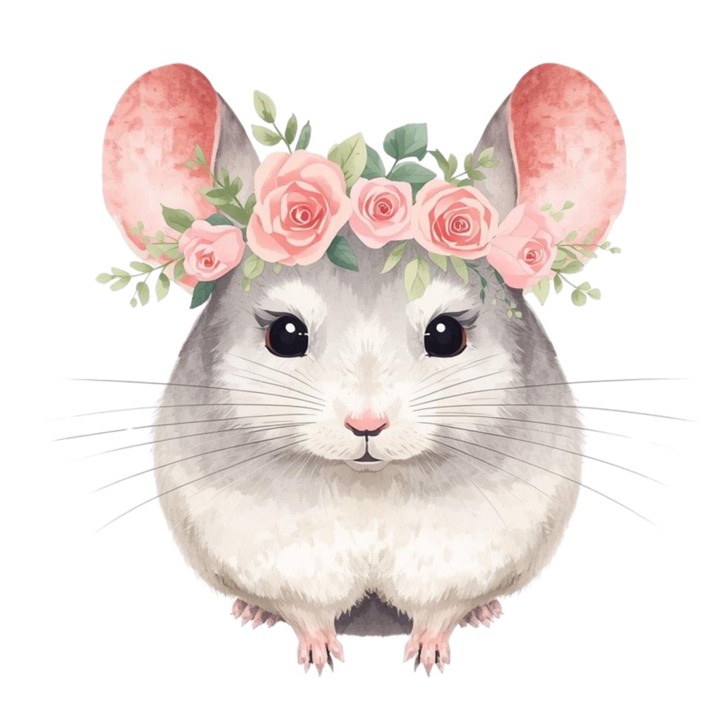 ゆるふわ水彩チンチラ|クリップアート10点セット