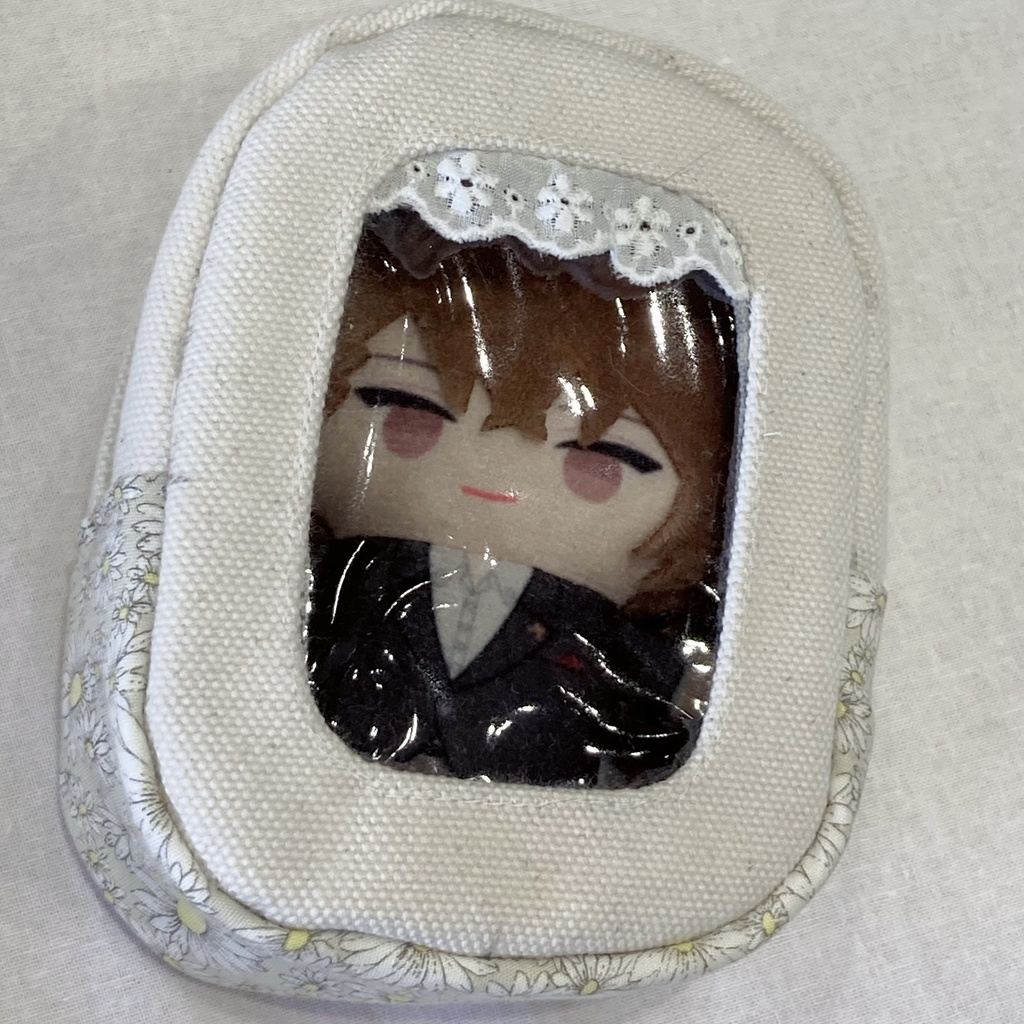 【一点物】ぱぺっとポーチ グレー