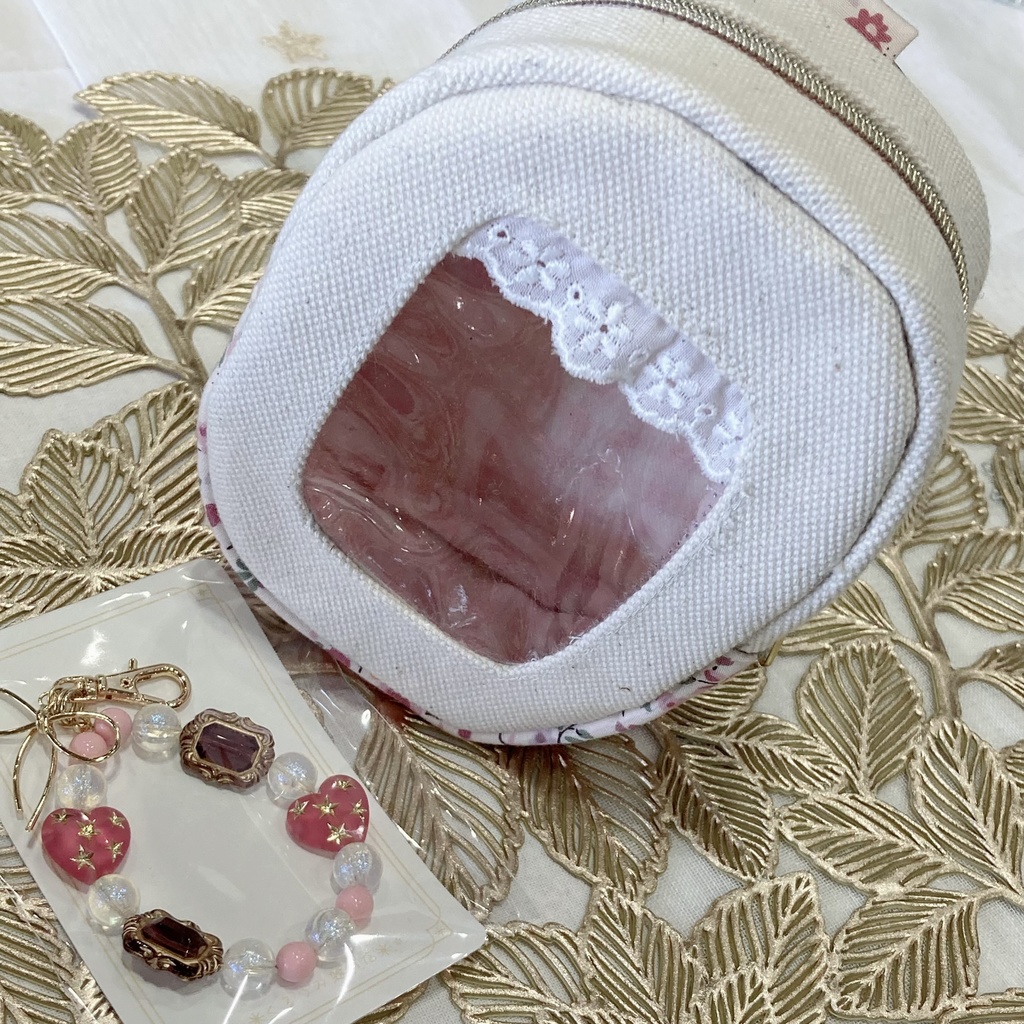 【一点物】ぱぺっとポーチ　ピンク