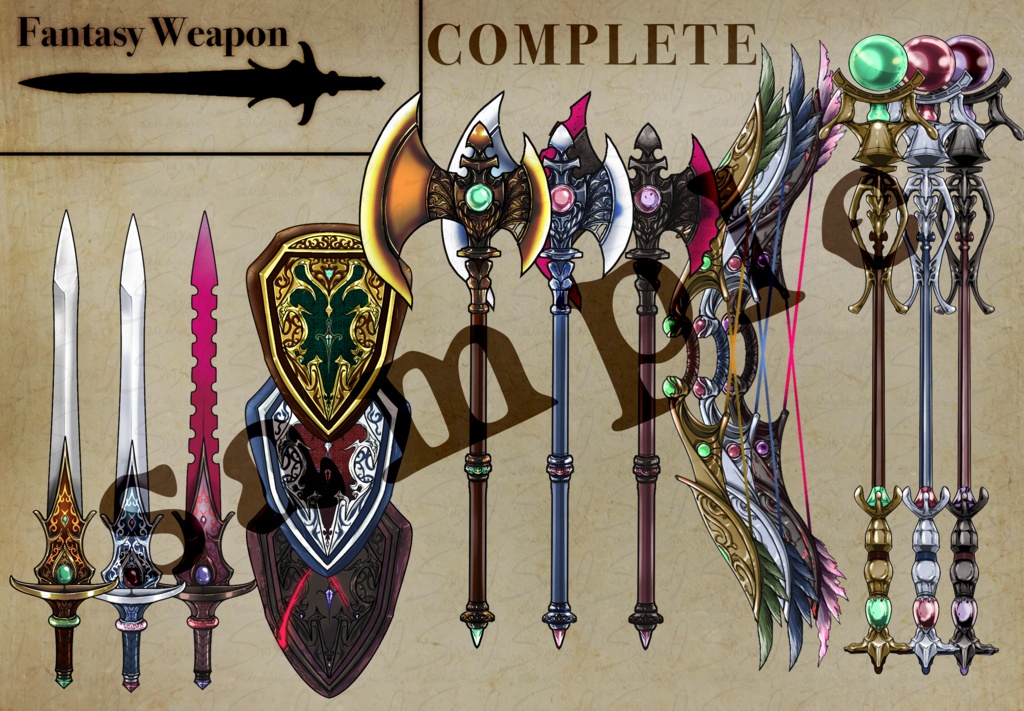 ファンタジー武器セット/Fantasy Weapon pack