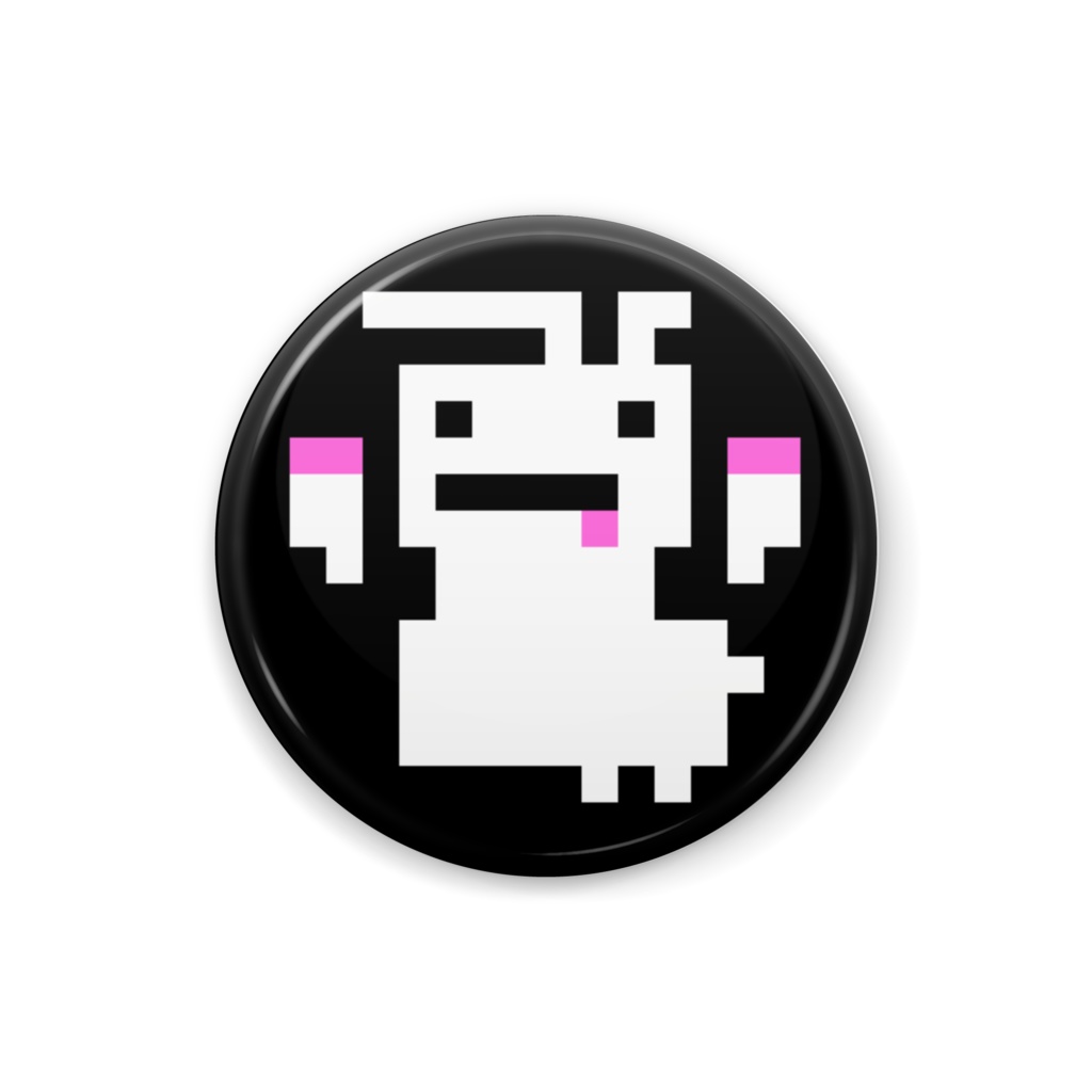 MUSIC HEARTオフィシャルグッズ 缶バッジ 何か垂れているウサさん