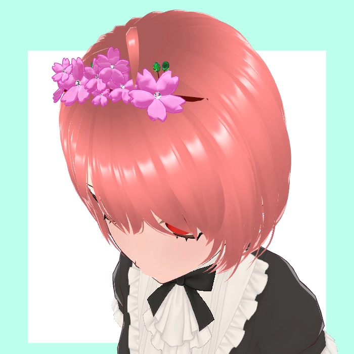 【Free】桜のカチューシャ【VRC想定】