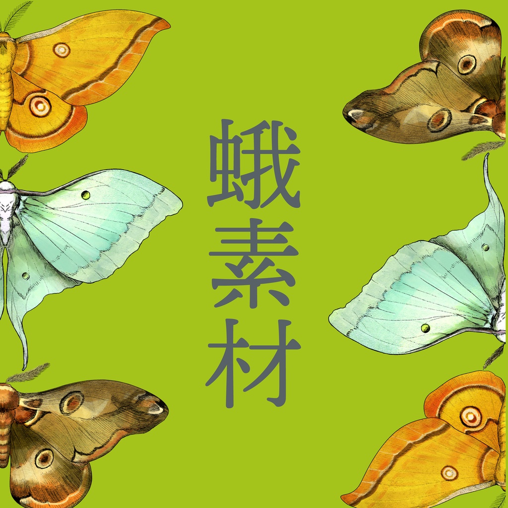蛾素材【無料/投げ銭】